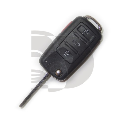 LLAVE+MANDO AUDI A8 03-10 ID46 HU66 3 BOT+1 PANIC