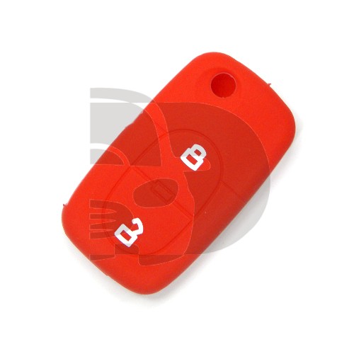 FUNDA MANDO AUDI ROJO 2 BOTONES