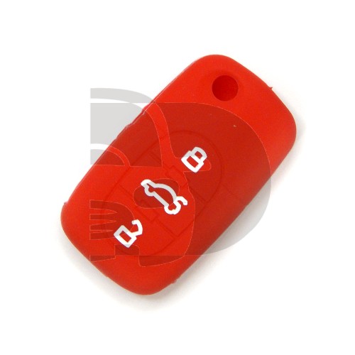 FUNDA MANDO AUDI ROJO 3 BOTONES