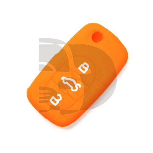 FUNDA MANDO AUDI NARANJA 3 BOTONES