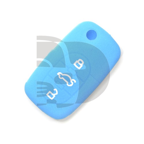 FUNDA MANDO AUDI AZUL CLARO 3 BOTONES