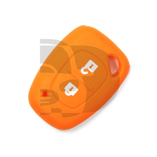 FUNDA MANDO FIJO RENAULT NARANJA 2 BOTONES