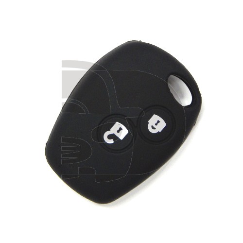FUNDA MANDO FIJO RENAULT NEGRO 2 BOTONES REDONDOS
