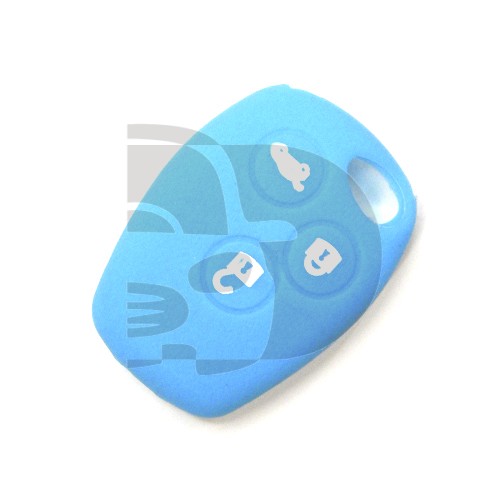 FUNDA MANDO FIJO RENAULT AZUL 3 BOTONES REDONDOS