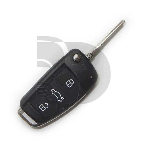 LLAVE+MANDO PLEG AUDI A4 2004-2008 ID48 3 BOT HU66