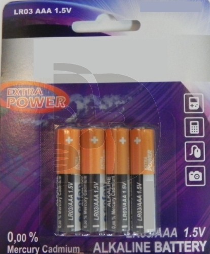 PILA ALKALINA LR03 / AAA  PACK 4 UNID.