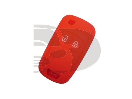 FUNDA MANDO PLEG OPEL ROJO  2 BOTONES