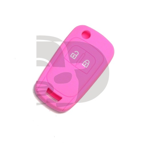 FUNDA MANDO PLEG OPEL ROSA  2 BOTONES