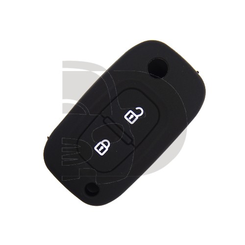 FUNDA MANDO PLEGABLE RENAULT NEGRO 2 BOTONES