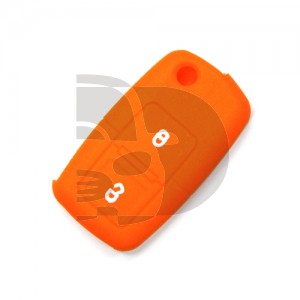 FUNDA MANDO VW-SEAT-SKODA NARANJA 2 BOTONES