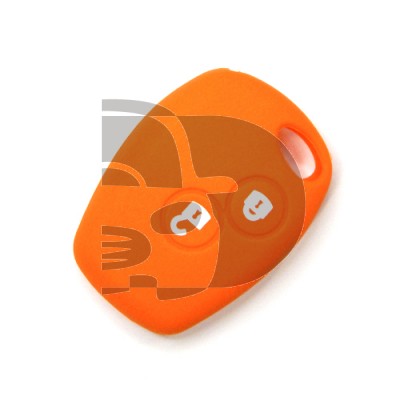 FUNDA MANDO FIJO RENAULT NARANJA 2 BOTONES REDONDO