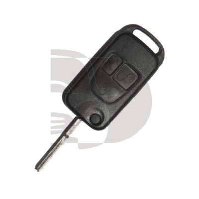 CARCASA MANDO PLEGABLE MERCEDES 3 BOTONES HU64