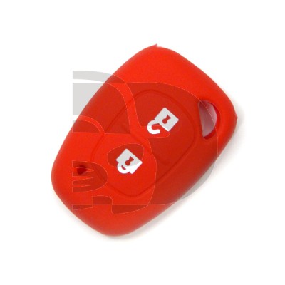 FUNDA MANDO FIJO RENAULT ROJO 2 BOTONES