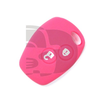 FUNDA MANDO FIJO RENAULT ROSA 2 BOTONES REDONDOS
