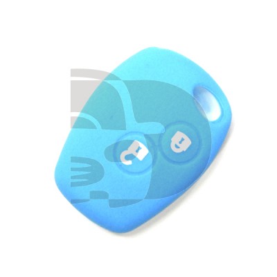 FUNDA MANDO FIJO RENAULT AZUL 2 BOTONES REDONDOS