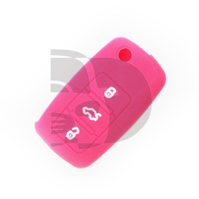 FUNDA MANDO VW-SEAT-SKODA ROSA 3 BOTONES
