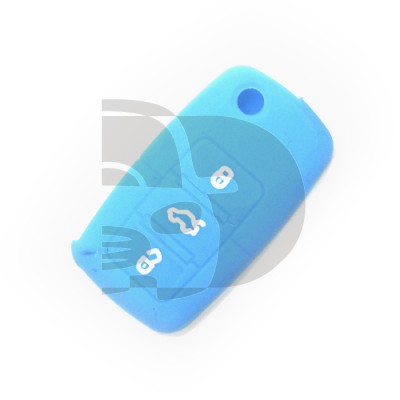 FUNDA MANDO VW-SEAT-SKODA AZUL CLARO 3 BOTONES
