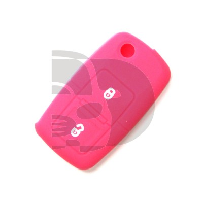 FUNDA MANDO VW-SEAT-SKODA ROSA 2 BOTONES
