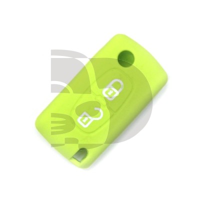 FUNDA MANDO CITROEN/PEUGEOT VERDE CLARO 2 BOTONES