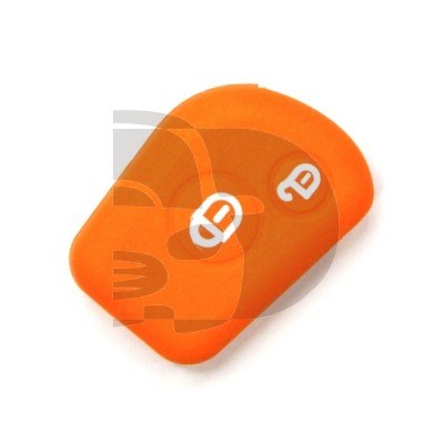 FUNDA MANDO FIJO CITROEN/PEUGEOT NARANJA 2 BOTONES