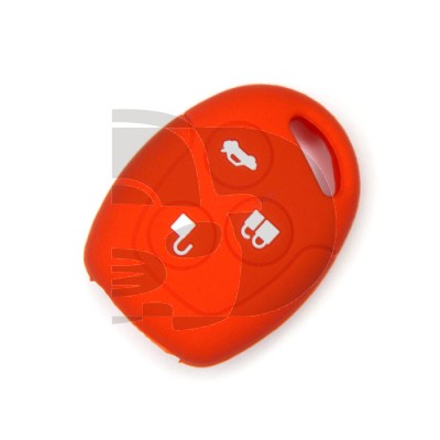 FUNDA MANDO FIJO FORD ROJO 3 BOTONES