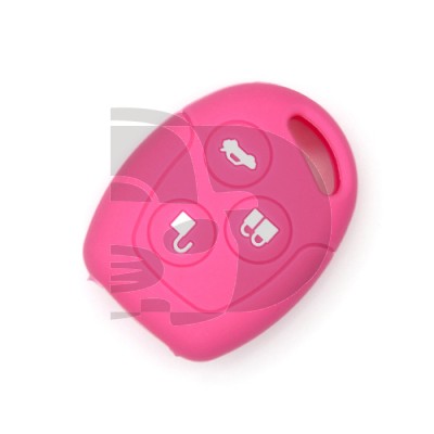 FUNDA MANDO FIJO FORD ROSA 3 BOTONES