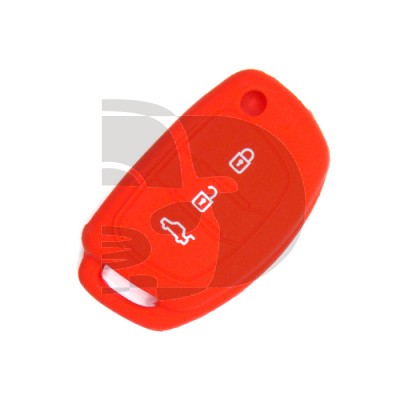 FUNDA MANDO HYUNDAI/KIA ROJO 3 BOTONES