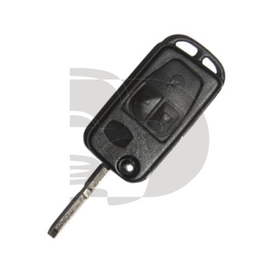 CARCASA MANDO PLEGABLE MERCEDES 3 BOTONES HU39