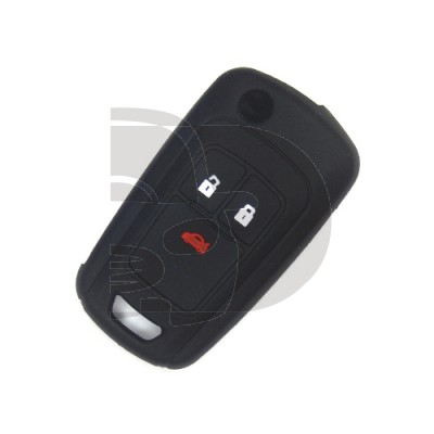 FUNDA MANDO PLEG OPEL NEGRO 3 BOTONES