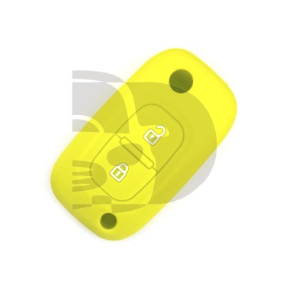 FUNDA MANDO PLEGABLE RENAULT VERDE 2 BOTONES
