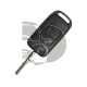 CARCASA MANDO PLEGABLE MERCEDES 3 BOTONES HU64