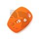 FUNDA MANDO FIJO RENAULT NARANJA 2 BOTONES REDONDO