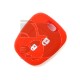FUNDA MANDO FIJO CITROEN/PEUGEOT ROJO 2 BOTONES
