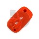FUNDA MANDO PLEGABLE RENAULT ROJO 2 BOTONES