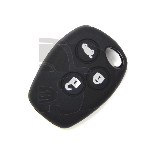 FUNDA MANDO FIJO RENAULT NEGRO 3 BOTONES REDONDOS