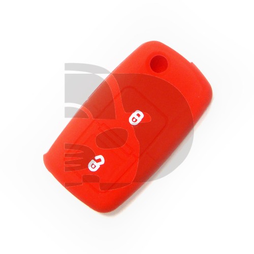 FUNDA MANDO VW-SEAT-SKODA ROJO 2 BOTONES