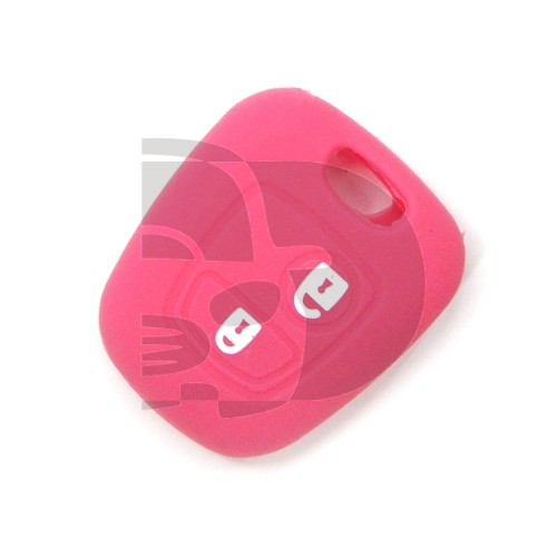 FUNDA MANDO FIJO CITROEN/PEUGEOT ROSA 2 BOTONES