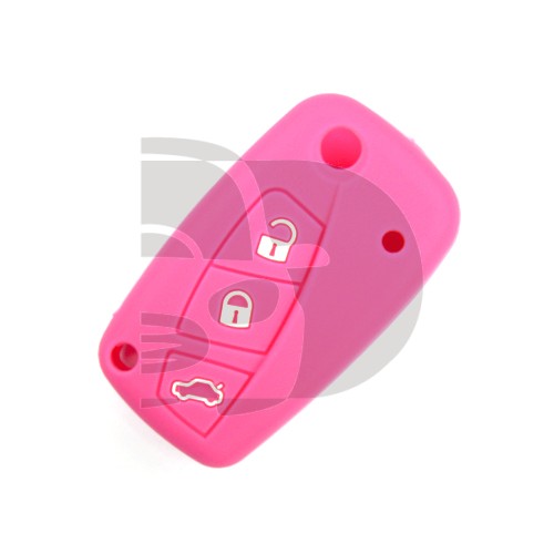 FUNDA MANDO  FIAT/PSA ROSA 3 BOTONES