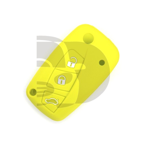 FUNDA MANDO  FIAT/PSA VERDE 3 BOTONES
