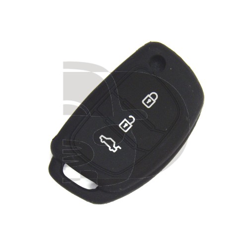 FUNDA MANDO HYUNDAI/KIA NEGRO 3 BOTONES