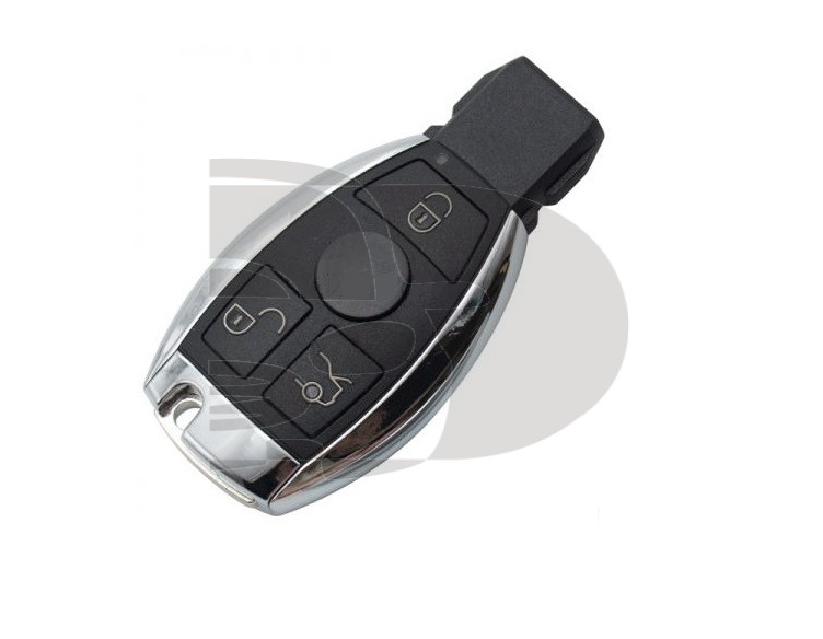 CARCASA MERCEDES 3 BOTONES CROMADA