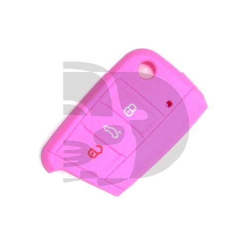 FUNDA MANDO VW-SEAT-SKODA ROSA 3 BOTONES