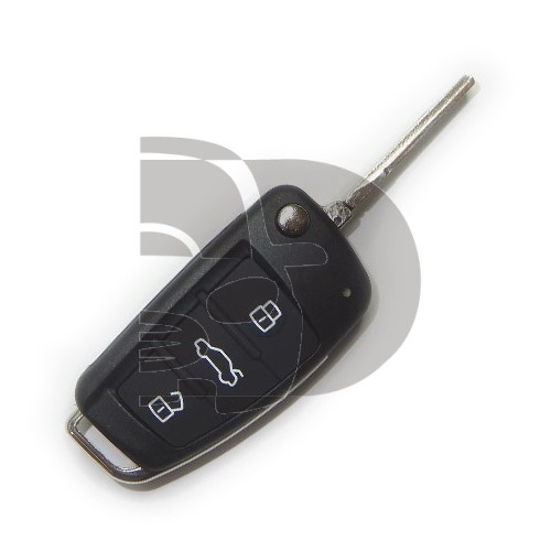 LLAVE+MANDO PLEG AUDI A4 2004-2008 ID48 3 BOT HU66