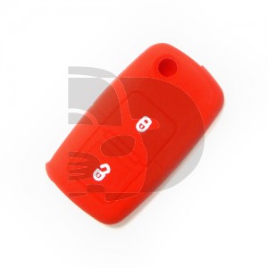 FUNDA MANDO VW-SEAT-SKODA ROJO 2 BOTONES
