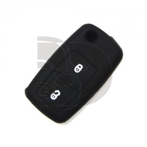 FUNDA MANDO VW-SEAT-SKODA NEGRO 2 BOTONES