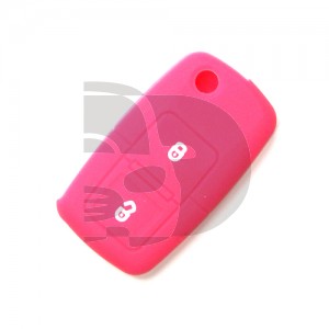 FUNDA MANDO VW-SEAT-SKODA ROSA 2 BOTONES