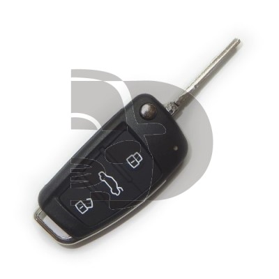 LLAVE+MANDO PLEG AUDI A4 2004-2008 ID48 3 BOT HU66