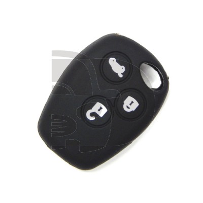FUNDA MANDO FIJO RENAULT NEGRO 3 BOTONES REDONDOS