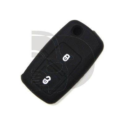 FUNDA MANDO VW-SEAT-SKODA NEGRO 2 BOTONES