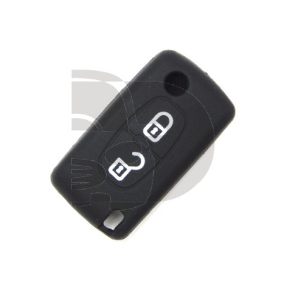 FUNDA MANDO CITROEN/PEUGEOT NEGRO 2 BOTONES
